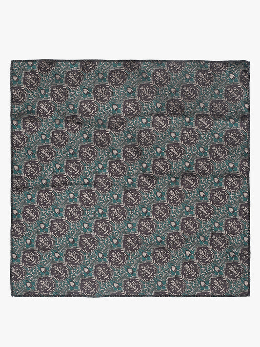 Men's Motifs Design Tie Set with Pocket Square