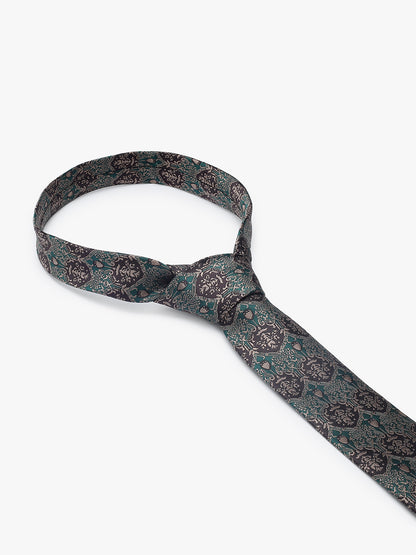 Men's Motifs Design Tie Set with Pocket Square