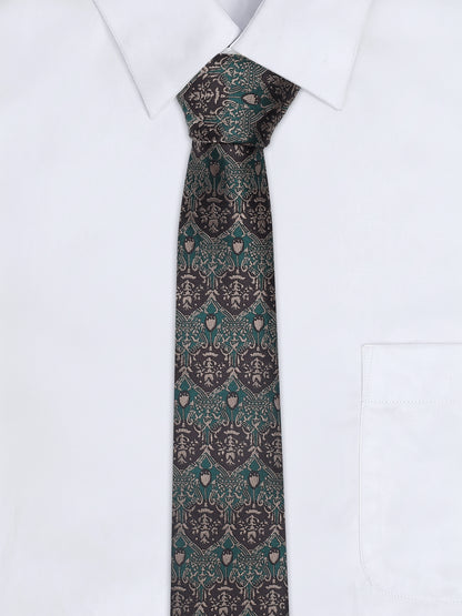 Men's Motifs Design Tie Set with Pocket Square