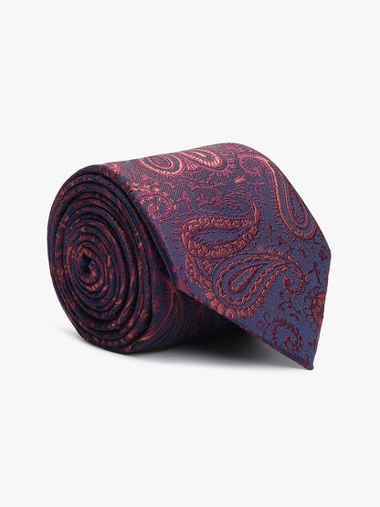 Men's Paisley Tie Set with Pocket Square