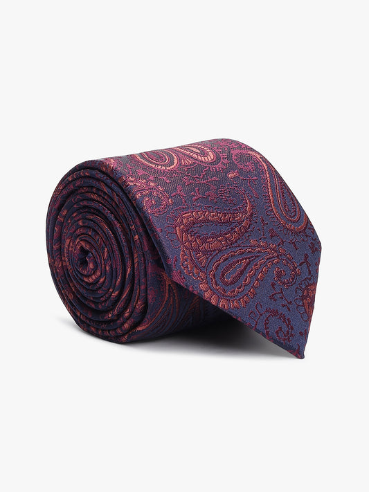 Men's Paisley Tie Set with Pocket Square