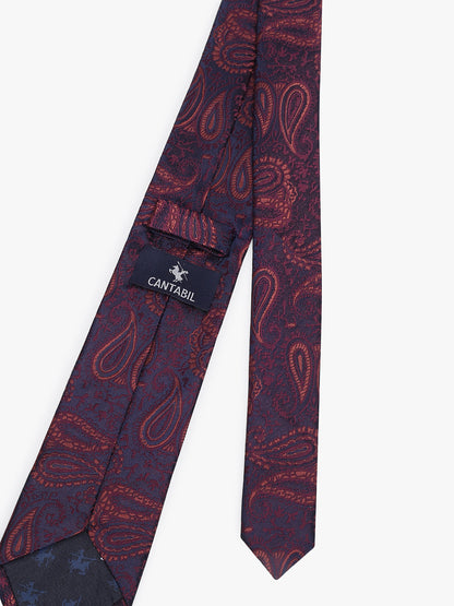 Men's Paisley Tie Set with Pocket Square