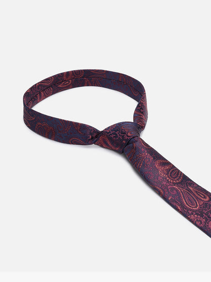 Men's Paisley Tie Set with Pocket Square