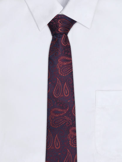 Men's Paisley Tie Set with Pocket Square