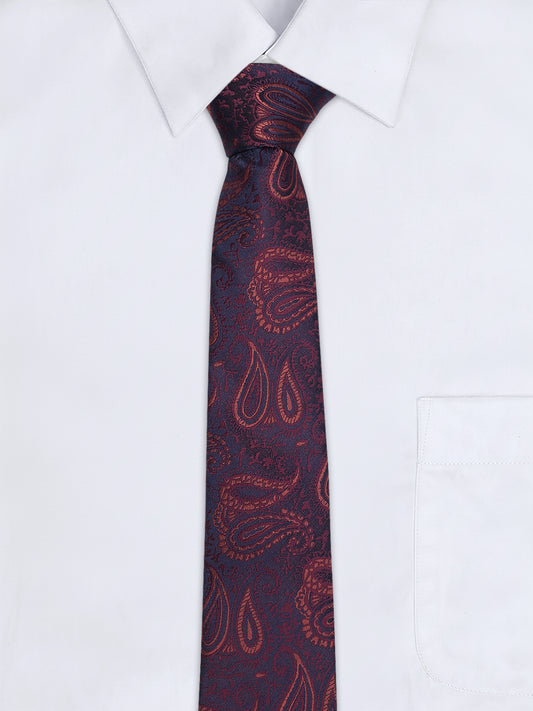 Men's Paisley Tie Set with Pocket Square