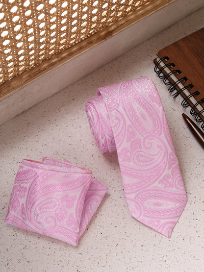 Men's Paisley Tie Set with Pocket Square