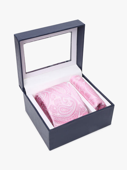 Men's Paisley Tie Set with Pocket Square