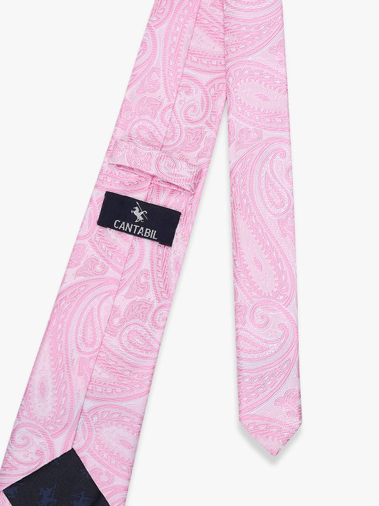 Men's Paisley Tie Set with Pocket Square