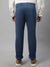 Cantabil Men Navy Blue Cotton Blend Self Design Regular Fit Casual Trouser (7081515122827)