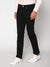 Cantabil Men Black Cotton Blend Self Design Regular Fit Casual Trouser (7113753067659)