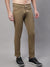 Cantabil Men Khaki Cotton Blend Self Design Regular Fit Casual Trouser (7091699253387)