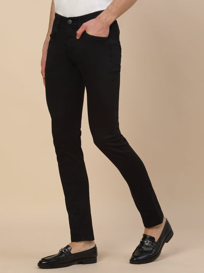 Casual Trouser for Men | Breathable & Soft with Color Fastness Regular Fit Cotton Blend Fabric Solid Pattern Button Closure