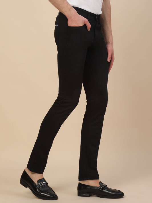 Casual Trouser for Men | Breathable & Soft with Color Fastness Regular Fit Cotton Blend Fabric Solid Pattern Button Closure