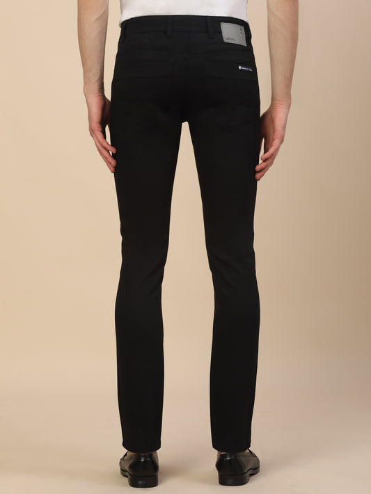 Casual Trouser for Men | Breathable & Soft with Color Fastness Regular Fit Cotton Blend Fabric Solid Pattern Button Closure