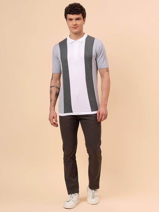 Casual Trouser for Men | Breathable & Soft with Color Fastness Regular Fit Cotton Blend Fabric Solid Pattern Button Closure