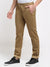 Cantabil Men Khaki Cotton Blend Solid Regular Fit Casual Trouser (6729649520779)