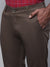 Cantabil Men Brown Cotton Blend Solid Regular Fit Casual Trouser (7113731408011)