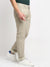 Cantabil Men Beige Cotton Blend Solid Regular Fit Casual Trouser (6732587892875)