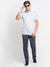 Cantabil Men Grey Cotton Blend Solid Regular Fit Casual Trouser (6729670557835)