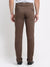 Cantabil Men Brown Cotton Blend Solid Regular Fit Casual Trouser (6729695723659)