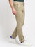 Cantabil Men Khaki Cotton Blend Solid Regular Fit Casual Trouser (6729700999307)