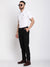 Cantabil Men Black Cotton Blend Solid Regular Fit Casual Trouser (6768429138059)
