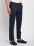 Cantabil Men Blue Cotton Blend Solid Regular Fit Casual Trouser (6768437559435)