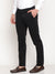 Cantabil Men Black Cotton Blend Solid Regular Fit Casual Trouser (6805169897611)