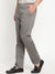 Cantabil Men Grey Cotton Blend Solid Regular Fit Casual Trouser (6794534682763)