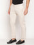 Cantabil Men Beige Cotton Blend Solid Regular Fit Casual Trouser (6805922087051)