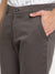 Cantabil Men Brown Cotton Blend Solid Regular Fit Casual Trouser (6794748297355)