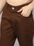 Cantabil Men Brown Cotton Blend Solid Regular Fit Casual Trouser (7037644570763)