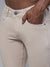 Cantabil Men Beige Cotton Blend Solid Regular Fit Casual Trouser (7113878110347)