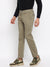 Cantabil Men Olive Cotton Blend Printed Regular Fit Casual Trouser (7047321845899)