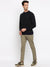 Cantabil Men Olive Cotton Blend Printed Regular Fit Casual Trouser (7047321845899)