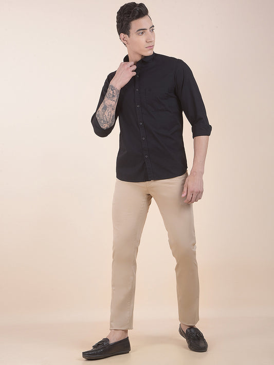 Casual Trouser for Men l Breathable & Soft with Color Fastness Regular Fit Cotton Stretch Fabric Solid Pattern