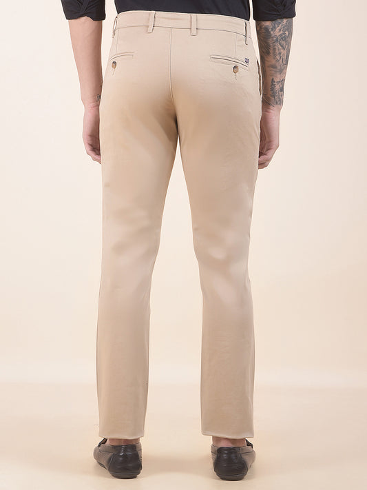 Casual Trouser for Men l Breathable & Soft with Color Fastness Regular Fit Cotton Stretch Fabric Solid Pattern