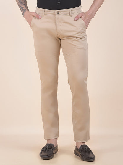 Casual Trouser for Men l Breathable & Soft with Color Fastness Regular Fit Cotton Stretch Fabric Solid Pattern