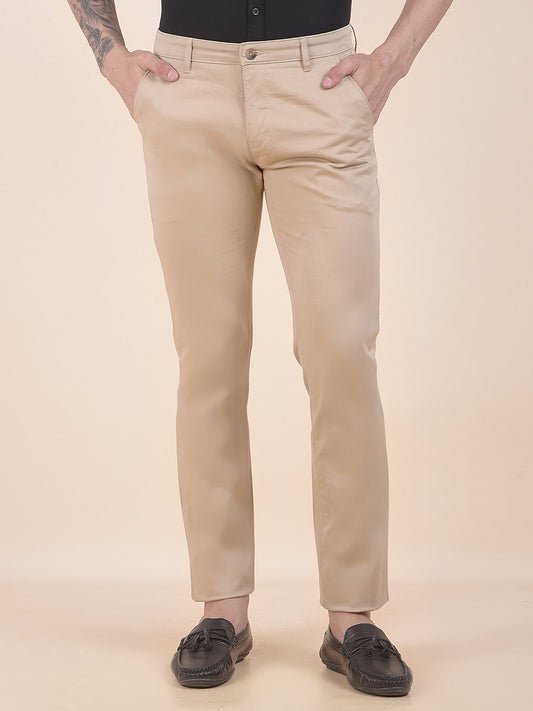 Casual Trouser for Men l Breathable & Soft with Color Fastness Regular Fit Cotton Stretch Fabric Solid Pattern