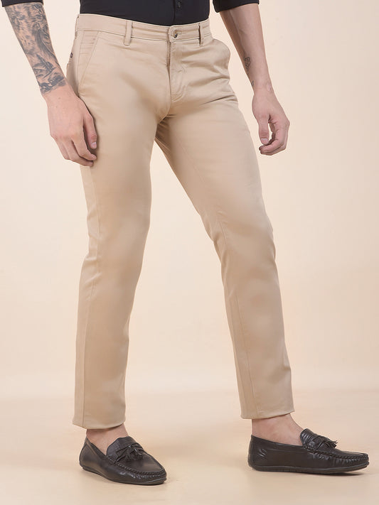 Casual Trouser for Men l Breathable & Soft with Color Fastness Regular Fit Cotton Stretch Fabric Solid Pattern