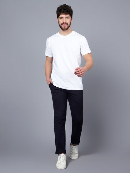 Casual Trousers for Men l Breathable & Soft with Color Fastness Smart Fit Cotton Stretch Fabric Solid Pattern Button Closure.