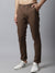 Cantabil Men Brown Cotton Blend Self Design Regular Fit Casual Trouser (7048360132747)