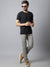 Cantabil Men Grey Cotton Blend Self Design Regular Fit Casual Trouser (7048360657035)