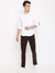 Cantabil Men Olive Corduroy Blend Solid Regular Fit Casual Trouser (7069513253003)