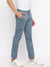 Cantabil Men Blue Cotton Blend Self Design Regular Fit Casual Trouser (7047332692107)