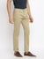 Cantabil Men Khaki Cotton Blend Printed Regular Fit Casual Trouser (7047333642379)