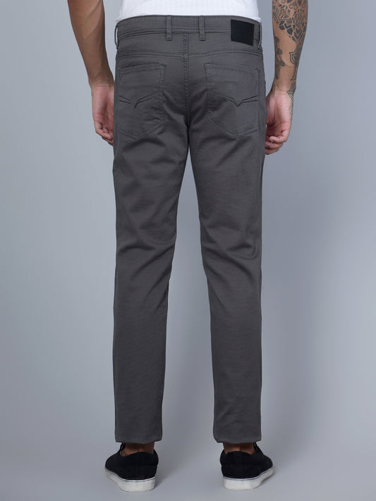 Men's Casual Flat front Grey  Trousers