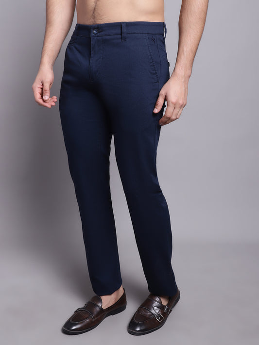 Cantabil Men Blue Casual Trouser (7137873133707)