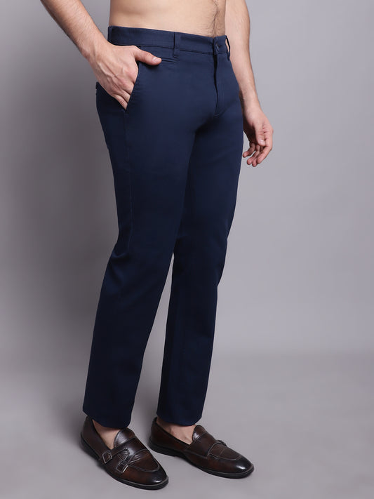 Cantabil Men Blue Casual Trouser (7137873133707)