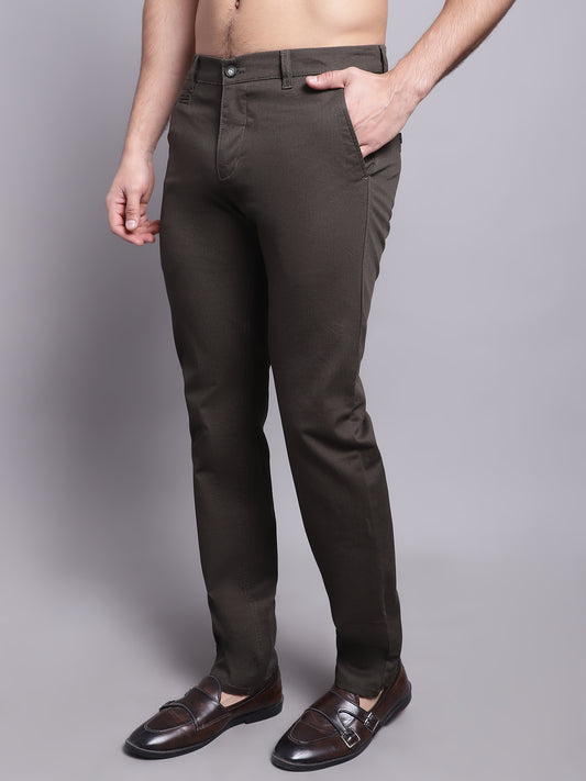 Cantabil Men Military Green Casual Trouser (7137872380043)